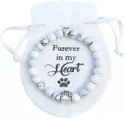 . Pet Memorial Bracelet-Loss of Pet Gifts with Rainbow Bridge Card in Loving Mem