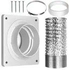 Dryer Vent Hose Connector Kit, Dryer Vent Wall Plate with Hose(4 inch 8 feet)...