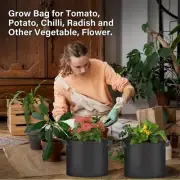 Plant Grow Bags 5 Gallon Tomato Planter Pots 6-Pack with Handles,Non Woven8379