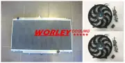 QLD-3 ROW Aluminum Radiator Fans for Nissan Patrol Y61 GU 4.5L TB45E 6 Cyl Petro