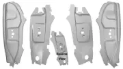 Ford Mustang Fastback "B" Pillar Panel 4 Piece Set Weld Through Primer 1967-1968