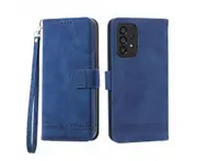 Flip Leather Wallet Case for Samsung Galaxy A53 5G - Blue