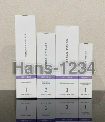 RODAN + FIELDS UNBLEMISH REGIMEN BREAKOUT PIMPLE ADULT ACNE OILY BLACKHEADS SET