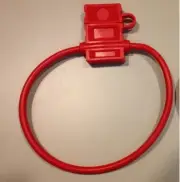 14 GAUGE ATC FUSE HOLDER IN-LINE WIRE COPPER 12 VOLT HINGED COVER MADE IN USA