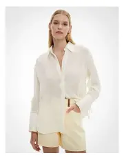 [Witchery] Tie Cuff Shirt in Chalk