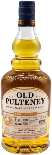 Old Pulteney 13 Year Old Single Cask Ex-Bourbon Single Malt Whisky 700ml
