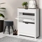 Shoe Cabinet Shoes Organiser Storage Rack Drawer Shelf 16 pairs White