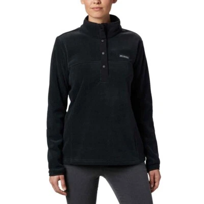 *NWT* Columbia Women's Fleece 1/4 Snap Pullover Jacket (Black, Large)