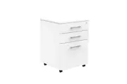 Collins 3-Drawer Mobile Pedestal Storage Filing Cabinet - White
