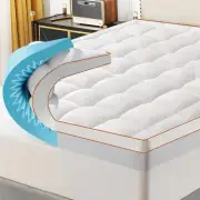 Memory Foam Mattress Topper 5inch, Soft Egg Crate Mattress Topper with Breath...