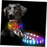 LED Dog Collar - Color Changeable Light Up Dog Collars USB with pattern
