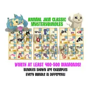 ANIMAL JAM CLASSIC MYSTERY CLOTHING BUNDLE! 12 ITEMS (READ DESCRIPTION)