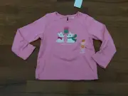 New Gymboree Cheery All The Way Pink Mistletoe Puppy Love Top Size 12-18 months