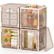 Stackable Storage Bins with Lid - Clear Cube Storage Bin 80QT Plastic Multipu...