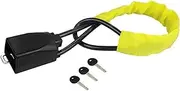 BERZO Steering Wheel Lock, Universal Seat Belt Lock Anti-Theft Locking Device with 3 Keys for Car SUV Van Golf Cart Truck Yellow