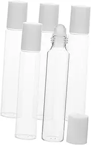 OSOLADY 5Pcs Essential Oil Roller Bottles Refillable Glass Container for Aromatherapy Travel Friendly Leak Design for Storing Essential Oils and Perfumes