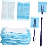 WRITWAA 1 Set Dust Cleaner with Detachable Electrostatic Duster Extendable Handle Ample Replacement Heads for Household Cleaning Furniture Ceiling Fans and Windows