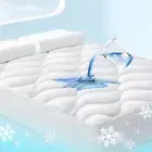 Cooling Mattress Pad Quilted Fitted Topper Bed Protector Cover Pillow Top Soft