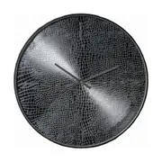 SSH COLLECTION Croco 61cm Wide Round Wall Clock - Black
