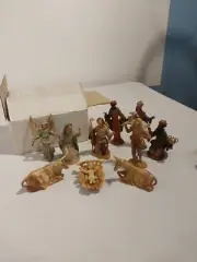Vintage Italian? Nativity Christmas Manger Scene Figures Set of 10 Plastic