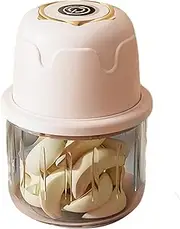 Electric Garlic Chopper, Electric Onion Chopper, Portable Meat Mincer - 350ml Cordless Small Food Processor Rechargeable Vegetable Chopper Blender for Nuts Baby Food