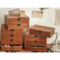在飛比找蝦皮購物優惠-木質小抽屜 抽屜盒 實木木盒 雙層抽屜 一抽 桌上收納盒 三