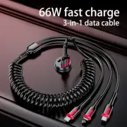 3 in 1 Multi Head USB Cable Charger Fast Charging Data Sync for iPhone Sumsang