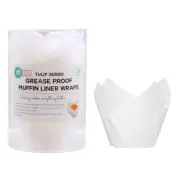 Tulip Series Muffin Liner Wrap Grease Proof Baking Paper Cup Case Pack of 24