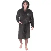 Chelsea FC Mens Dressing Gown Robe Hooded Fleece OFFICIAL Football Gift Grey Large