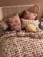 LINEN HOUSE HAZE PECAN QUILT COVER SET