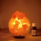Sphere Himilayan Salt Lamp diffuser with dimmer cord