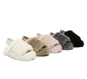 AUSTRALIAN SHEPHERD® UGG Kids Slingback Fluffy Slides Puffy