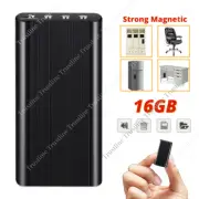 240 Hr Mini Spy Magnetic Digital Activated Voice Recorder Audio MP3 Player 16GB