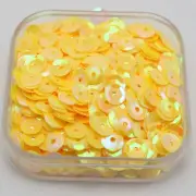 5000 Yellow AB 6mm CUP round loose sequins Paillettes sewing Wedding craft