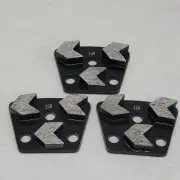 3 PCS Diamond Grinding Disc, Trapezoid Diamond Floor Grinding Pad Disc, #16