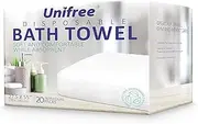 Unifree Disposable Bath Towels, 20 Count, Individually Packed, Large Size 27.5 by 55 inches (27.5“x55”)