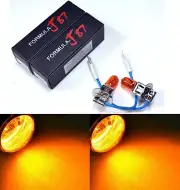 Halogen H3 100W Orange Amber Two Bulbs HeadLight High Beam Replacement Lamp Bike