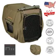Onyx Outdoor X-Large Kennel Cover - Adjustable, Weatherproof, in Winter Moss
