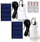 Chicken Coop Light with Timer, Dusk to Dawn Rechargeable Solar Light Bulbs fo...
