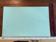 dollhouse miniatures 1/24 1/2 scale Wallpaper Turquoise White Dot 8 3/4”X 5 1/4”