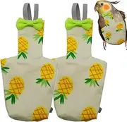 Bird Diapers for Parrots | Clothes Reusable Washable Parrot Diaper | 2X Training Nappy Pet Supplies, Soft Liners Leak-Proof for Parakeet Cockatiel Macaw Pigeon