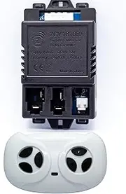 The White Socket is 7 pin ZCY1810RX Control Box and 2.4ghz Bluetooth Remote Control for 6V 12V Kids Ride On Toys Car Replacement Parts Receiver Remote Control Car Motor Controller