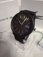 Lacoste Men's 12.12 Quartz Analog Black Textured Silicone Watch 2011233