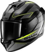 Shark D-Skwal 3 Sizler, full face helmet , color: Grey/Black/Neon-Yellow , size: S