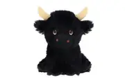 Keeleco Shaggy Cow Soft Stuffed Animal Plush Kids Children Toy 18cm Black 3+