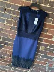 TADASHI SHOJI MIRANDA SEQUIN EMBROIDERED STARRY NIGHT/BLACK DRESS 6 Party Dress