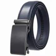 Business HJones Men's Leather Belt Automatic Buckle Belt Ratchet Strap Casual
