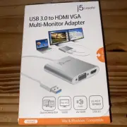 USB to HDMI Adapter - Dual HDMI USB 3.0 Multi-Monitor Cable | 4K + 1080p |