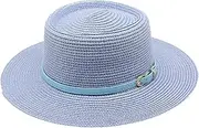 [FONSMAY] Fedoras Hats for Women Jazz Caps Spring Summer Outdoor Sunscreen Colorful Sun Hat Seaside Travel Flat-top
