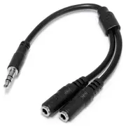 StarTech Slim Stereo Splitter Cable - 3.5mm Male to 2x 3.5mm Female